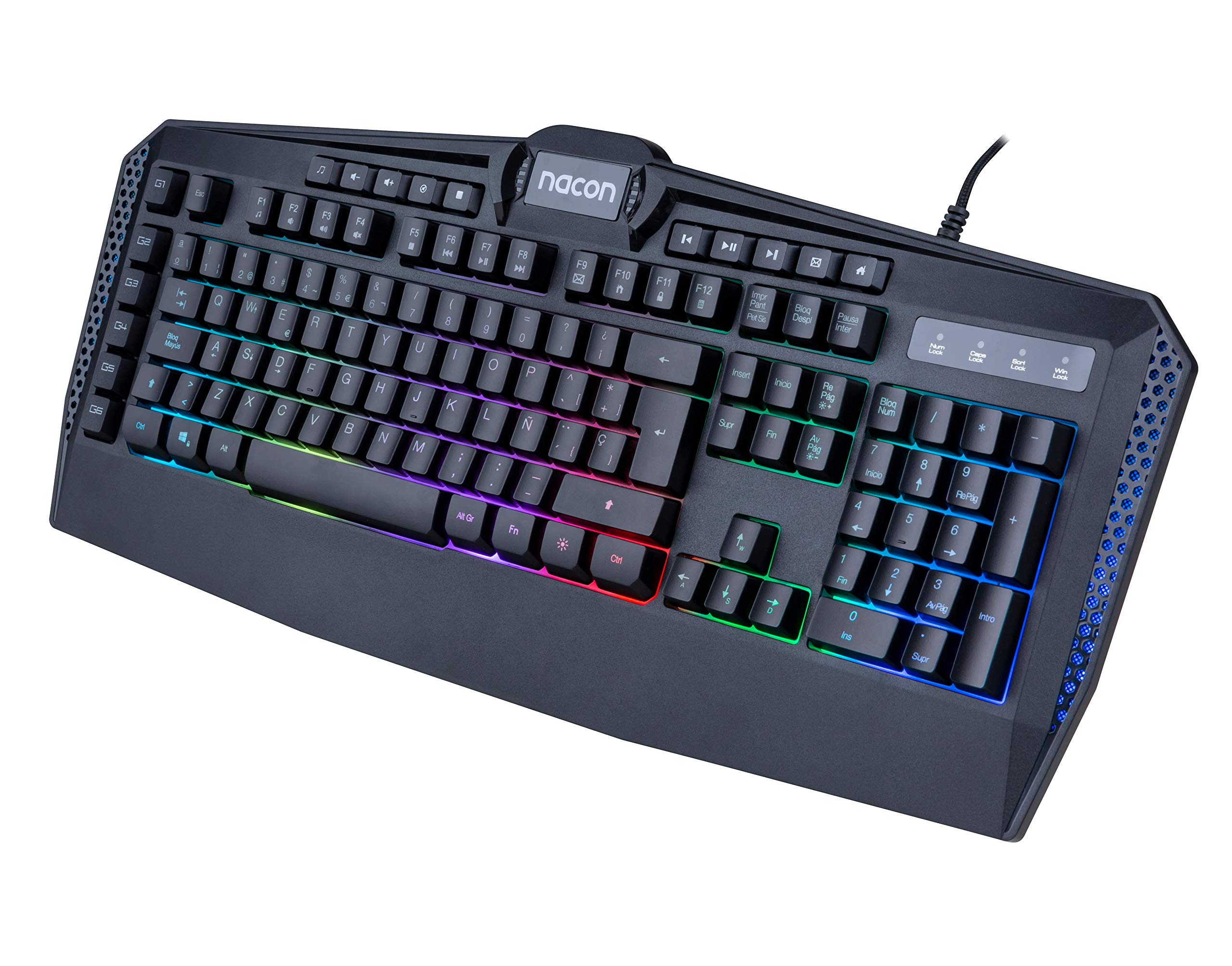 Nacon Pccl-210es - Teclado Gaming De Membrana, Retroiluminado Usb, Qwerty EspañOl Nacon Pccl-210es - Teclado Gaming De Membrana, Retroiluminado Usb, Qwerty EspañOl